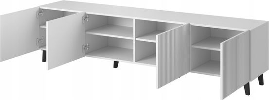 Cama Meble Szafka RTV PAFOS 200x40x52 biały mat