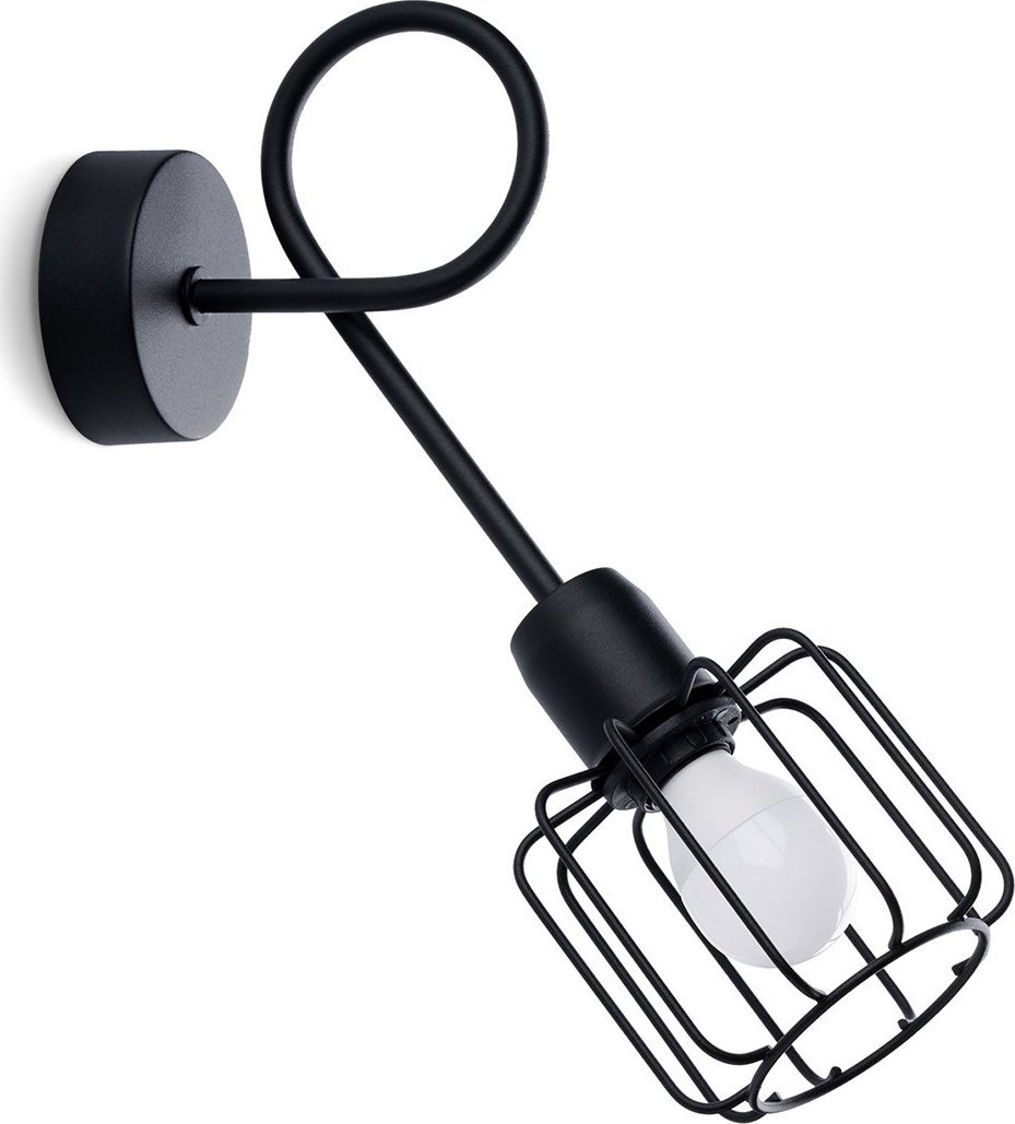 Kinkiet Sollux Sollux Beluci 1S SL.1117 kinkiet lampa ścienna 1x40W E14 czarny