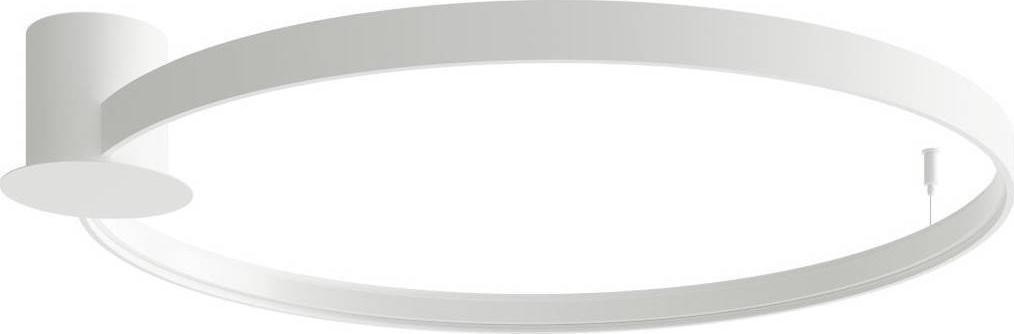 Lampa sufitowa Thoro Plafon LAMPA sufitowa RIO TH.129 Thoro pierścień OPRAWA metalowa LED 50W 3000K ring plafoniera okrągła biała