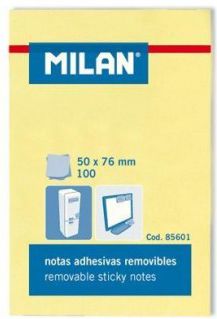 Milan Karteczki samoprzylepne 50x75, 100 sztuk