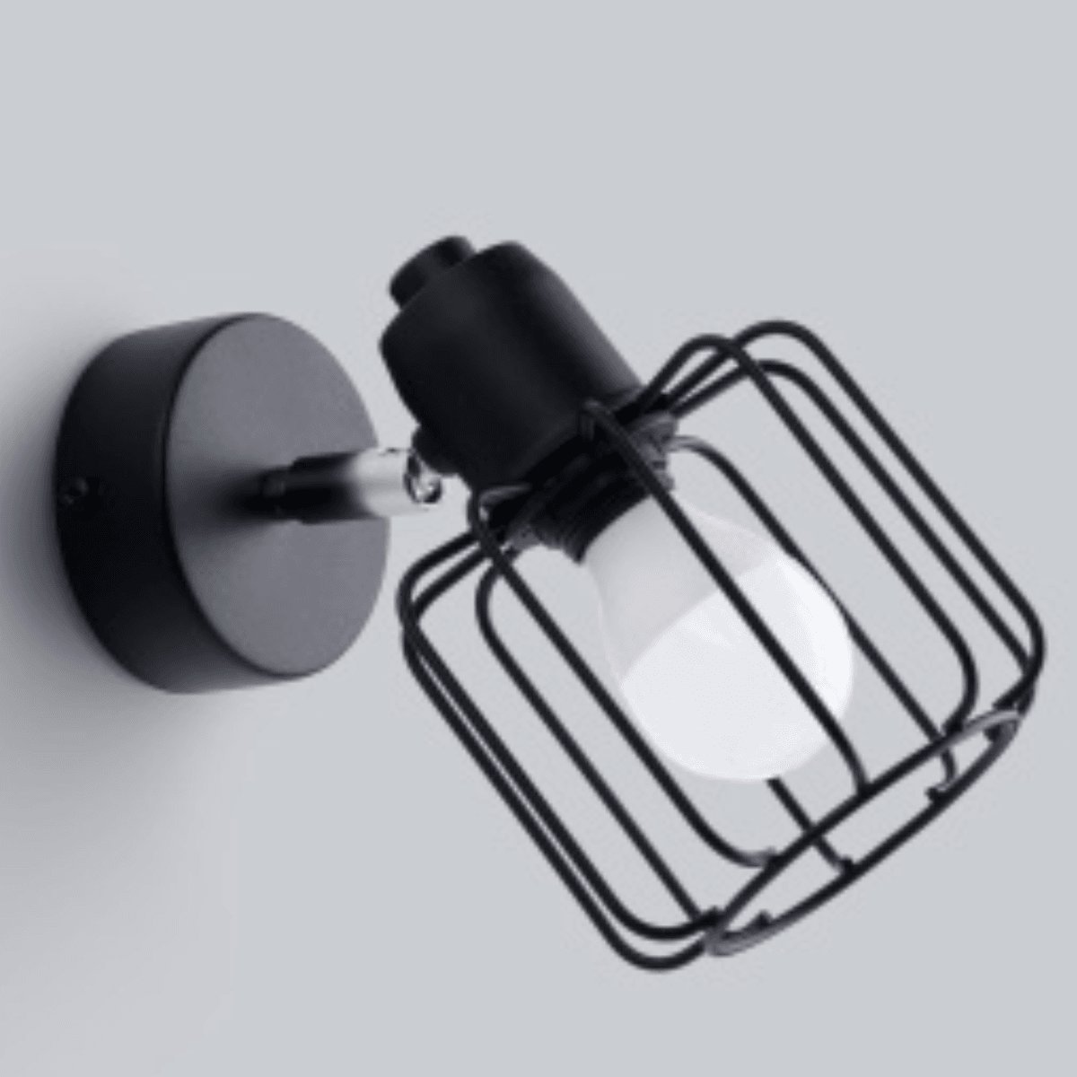 Kinkiet Sollux Kinkiet druciany Beluci SL.1114 Sollux loft regulowany czarny