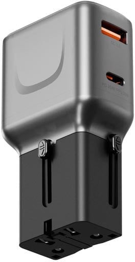 Wall charger Energea TravelGo Adapter 35 USB-A/USB-C 35W graphite-black