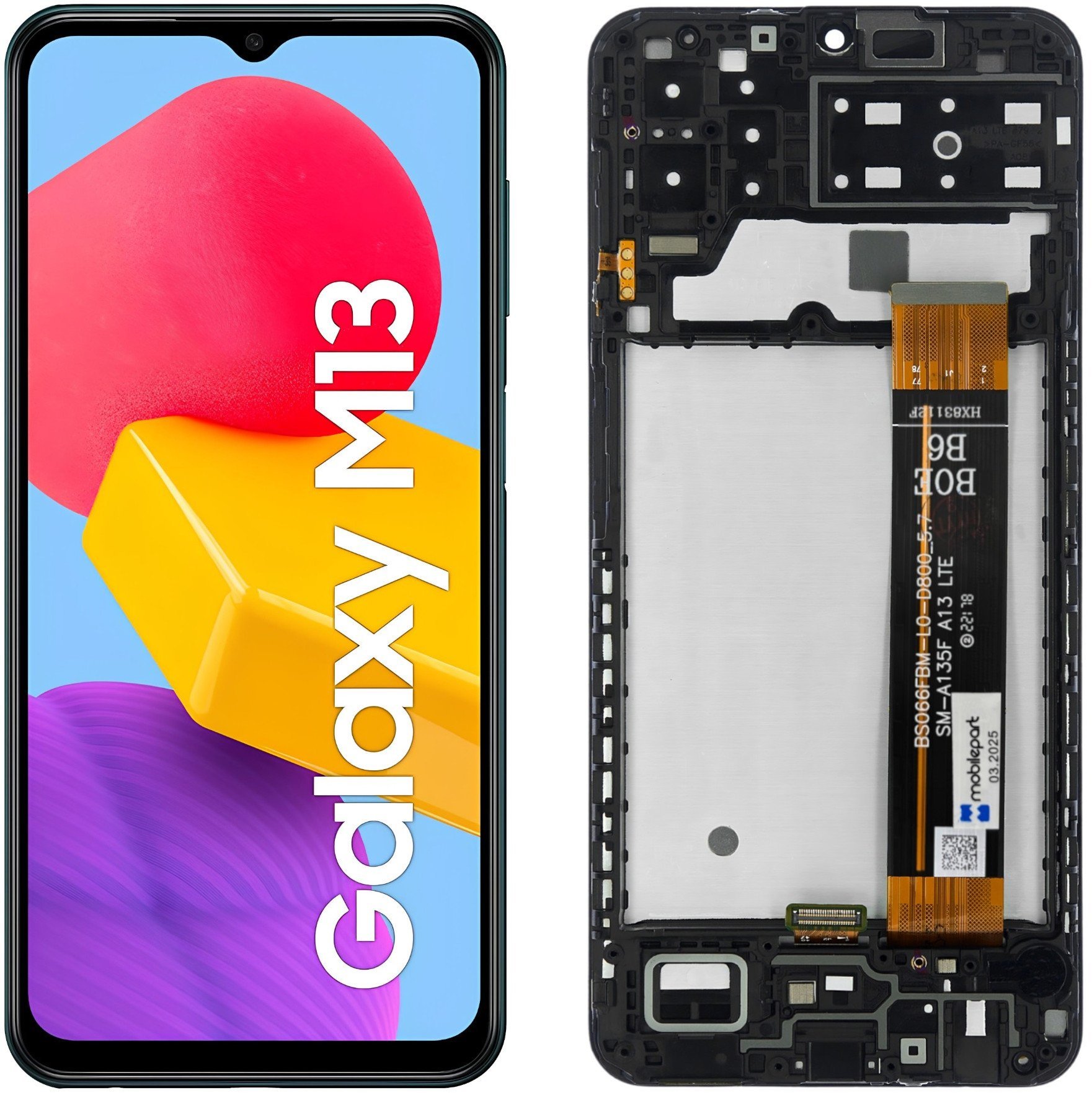 Wyświetlacz do Samsung Galaxy M13 LCD SM-M135 Ekran Ramka