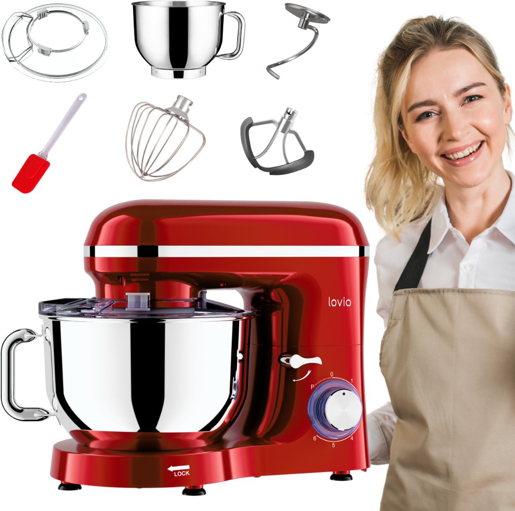 Mikser planetarny Robot kuchenny LOVIO ChefAssistant Czerwony LVSTM01RD