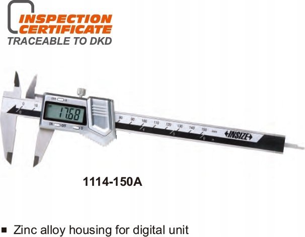 Insize SUWMIARKA 150 CYFR. 6 SQ ETUI Z CYNKU /CERT.