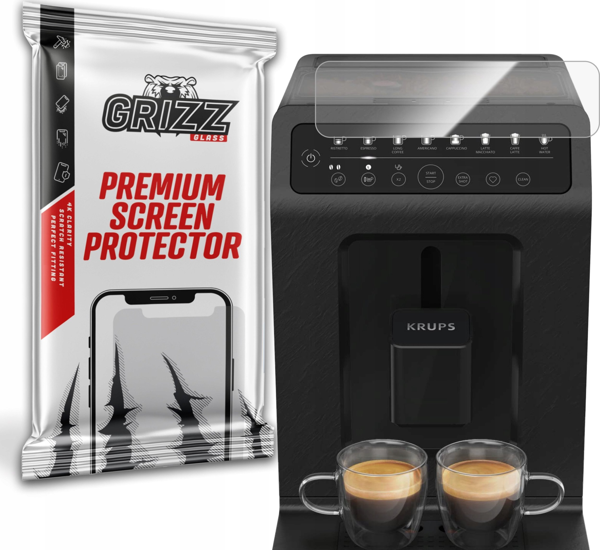 GrizzGlass Szkło hybrydowe GrizzGlass HybridGlass do Krups Evidence Eco-Design EA897B10