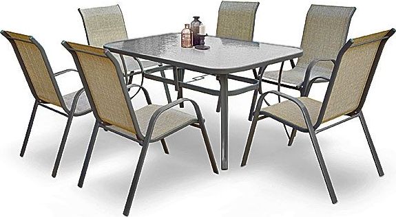 Elior Szklany stół ogrodowy Malaga - prostokątny