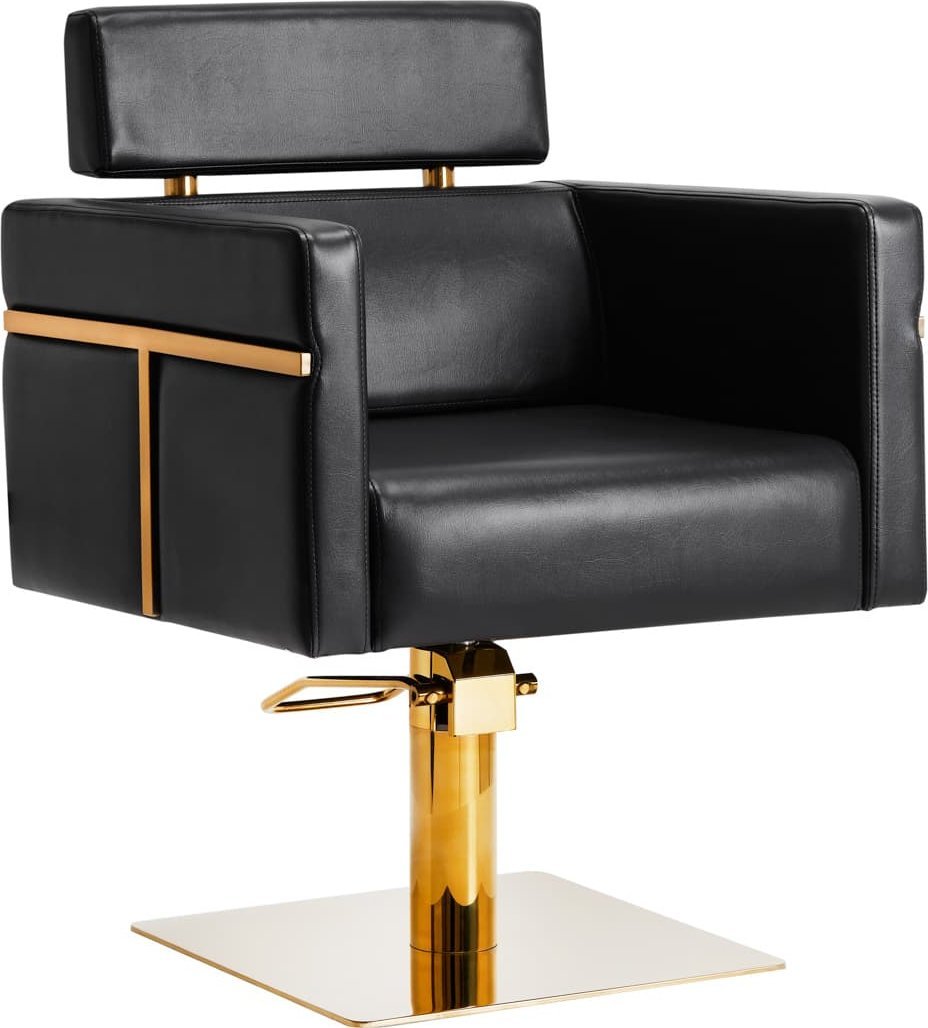 Activeshop Gabbiano fotel fryzjerski Toledo złoto czarny