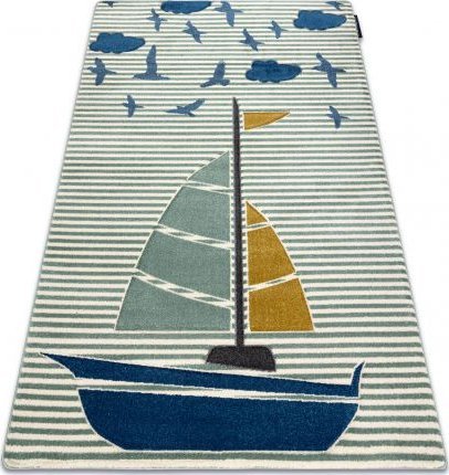 Dywany Łuszczów Dywan PETIT SAIL łódka, żaglówka zielony, 240x330 cm