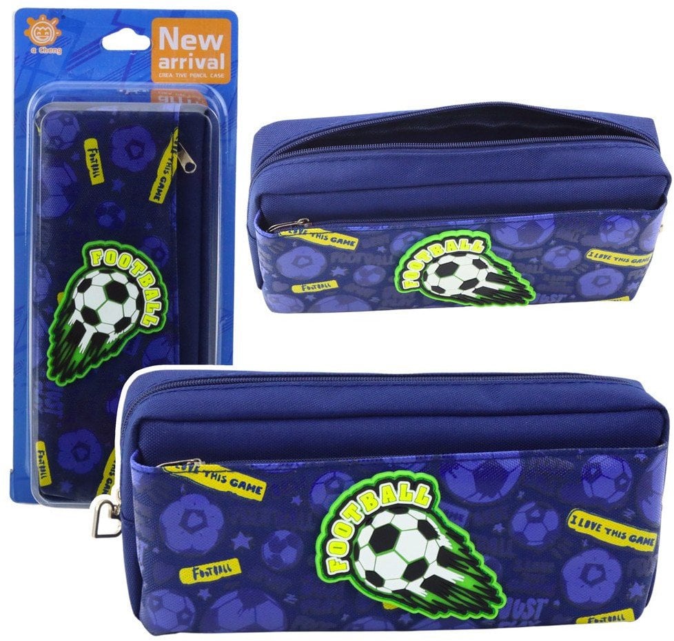 Piórnik Organizer Szkolny z Piłką Nożną Granatowy