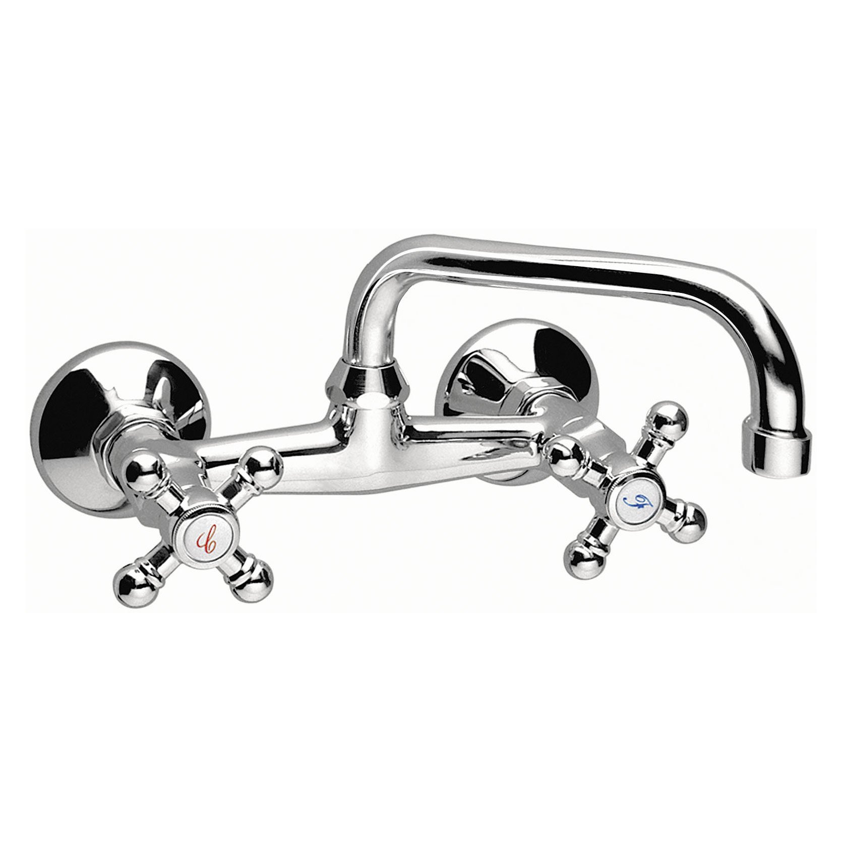 Bateria umywalkowa Ferro Retro ścienna chrom (XR3)