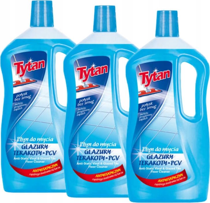 Tytan 3 x PŁYN DO MYCIA GLAZURY, TERAKOTY, PCV Tytan 1kg