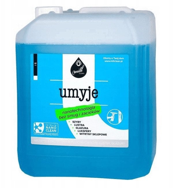 MILL CLEAN UMYJE Płyn do mycia szyb, luster, glazury 5L (opak.zb 1 szt.)