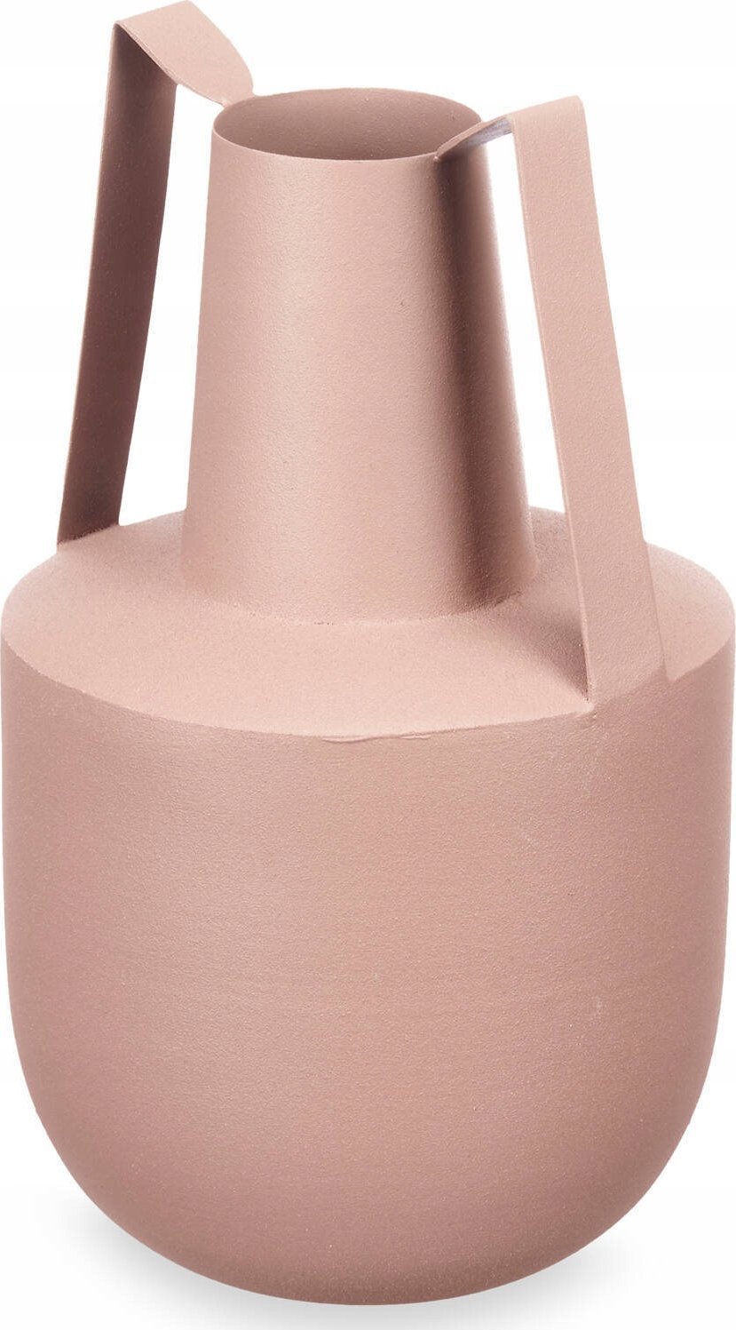 Gift Decor Wazon metalowy w pastelowym kolorze z uchwytami, 21 cm