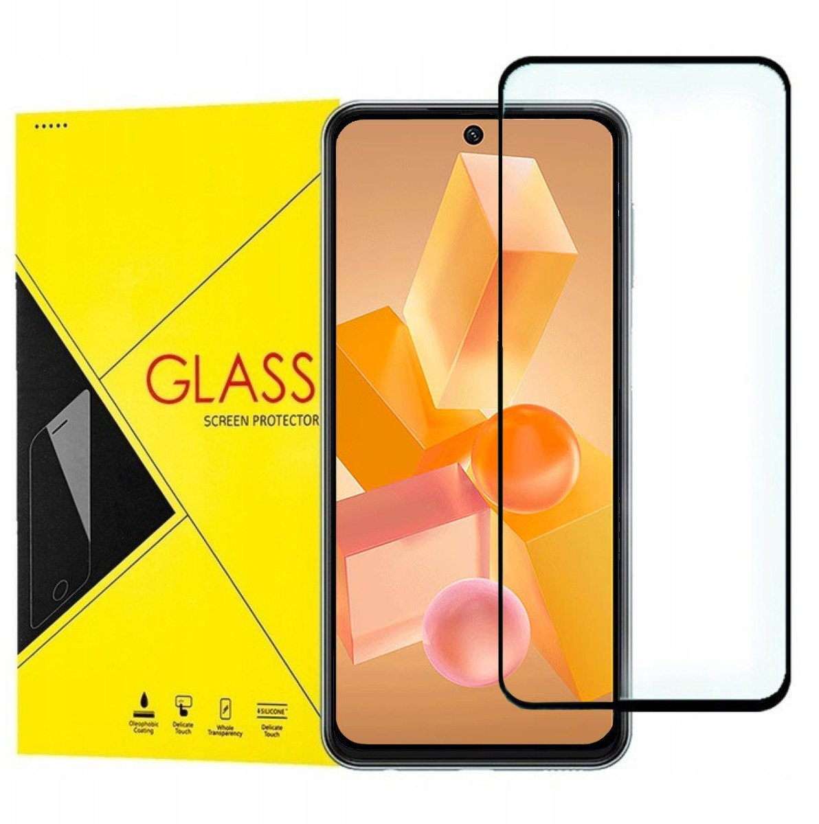 Szkło Hartowane Tempered Glass Fullcover Fullglue do Infinix Hot 40 Pro Z Czarną Ramką