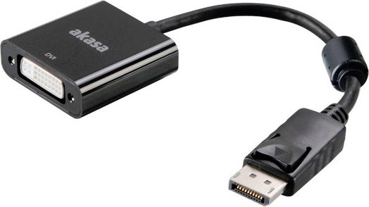 Adapter AV Akasa DisplayPort - DVI-I czarny (AK-CBDP15-20BK)