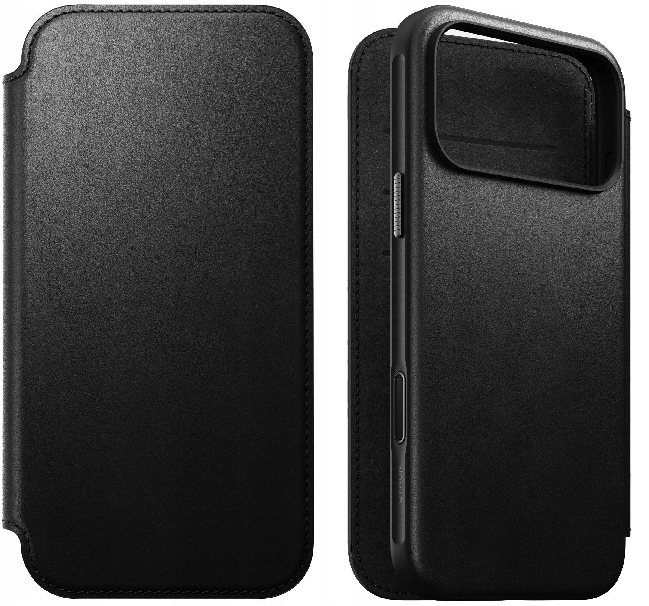 NOMAD Modern Leather Folio - skórzane etui do iPhone 17 Pro kompatybilne z MagSafe (black)