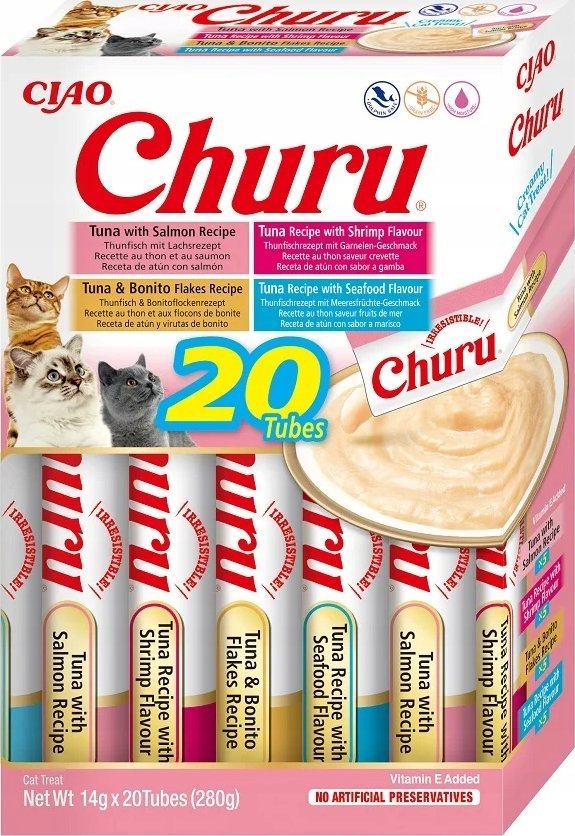 Inaba Foods INABA CHURU Varietes Owoce morza -przysmak dla kota 20x14 g