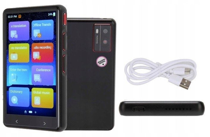 Translator Braders 134 Języków Przenośny Tłumacz z Tłumaczeniem Zdjęć i MP3