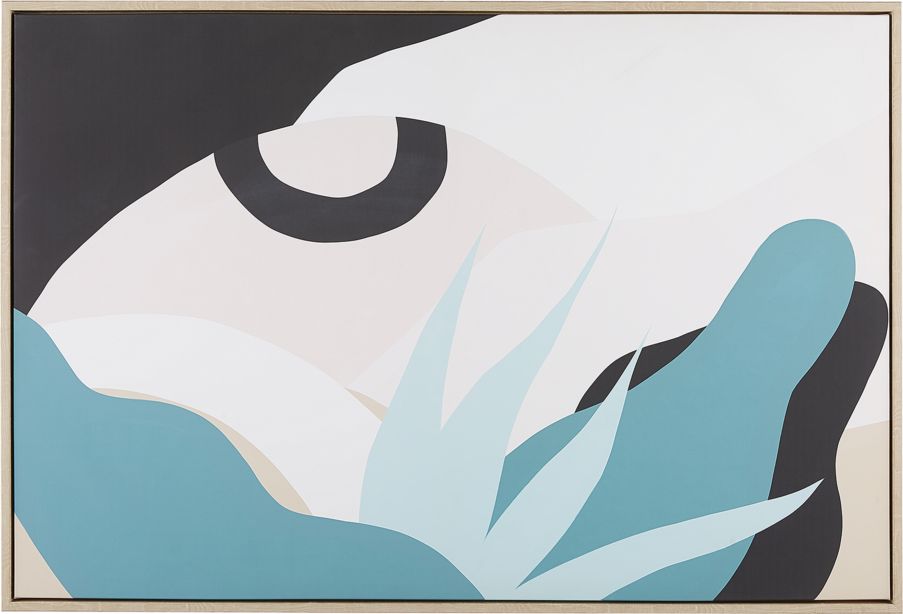 Beliani Obraz na płótnie w ramie 93 x 63 cm wielokolorowy FORNEA