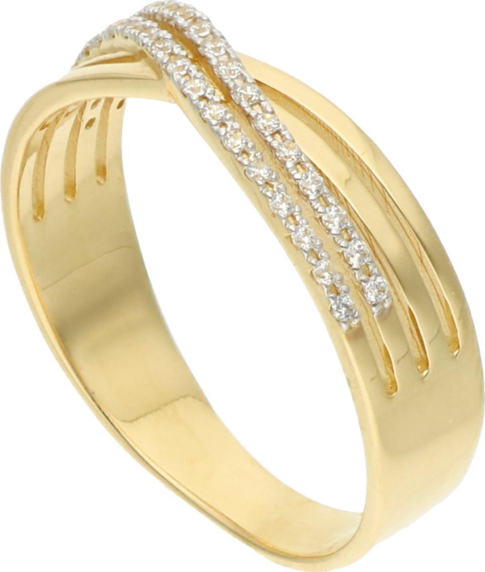 Rosanto Bardzo ładny przeplatany złoty pierścionek roz. 22 585 14k