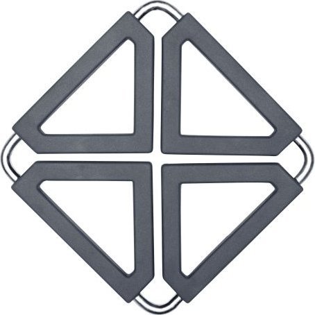 Lurch Podkładka pod gorące naczynia, składana, stal nierdzewna/silikon, 12,5 x 12,5 cm / Lurch