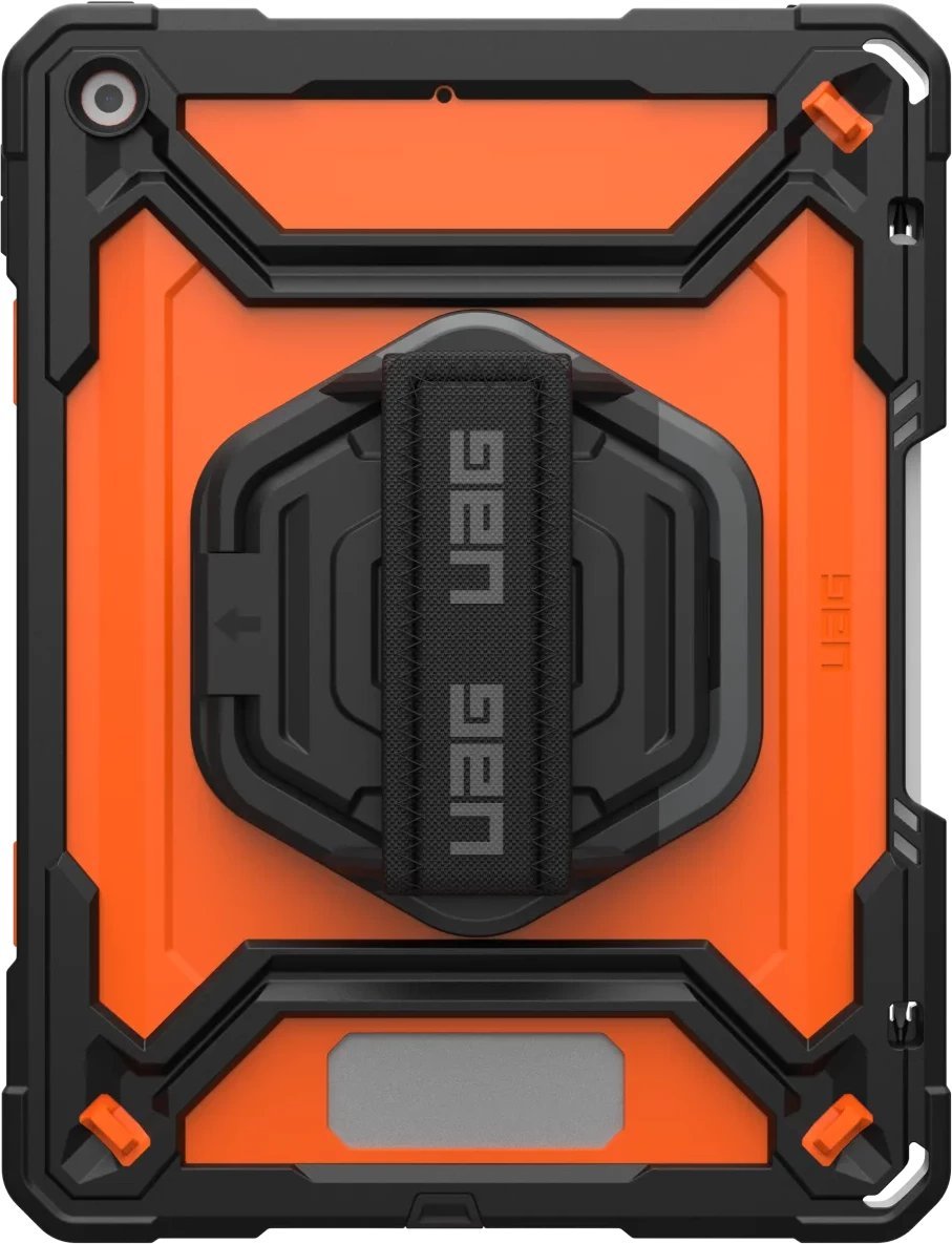 UAG Plasma HS Kickstand - obudowa ochronna z uchwytem do Apple Pencil, uchwytem na dłoń oraz podstawką do iPad 10.9" 10 generacja / 11" (A16) (orange/