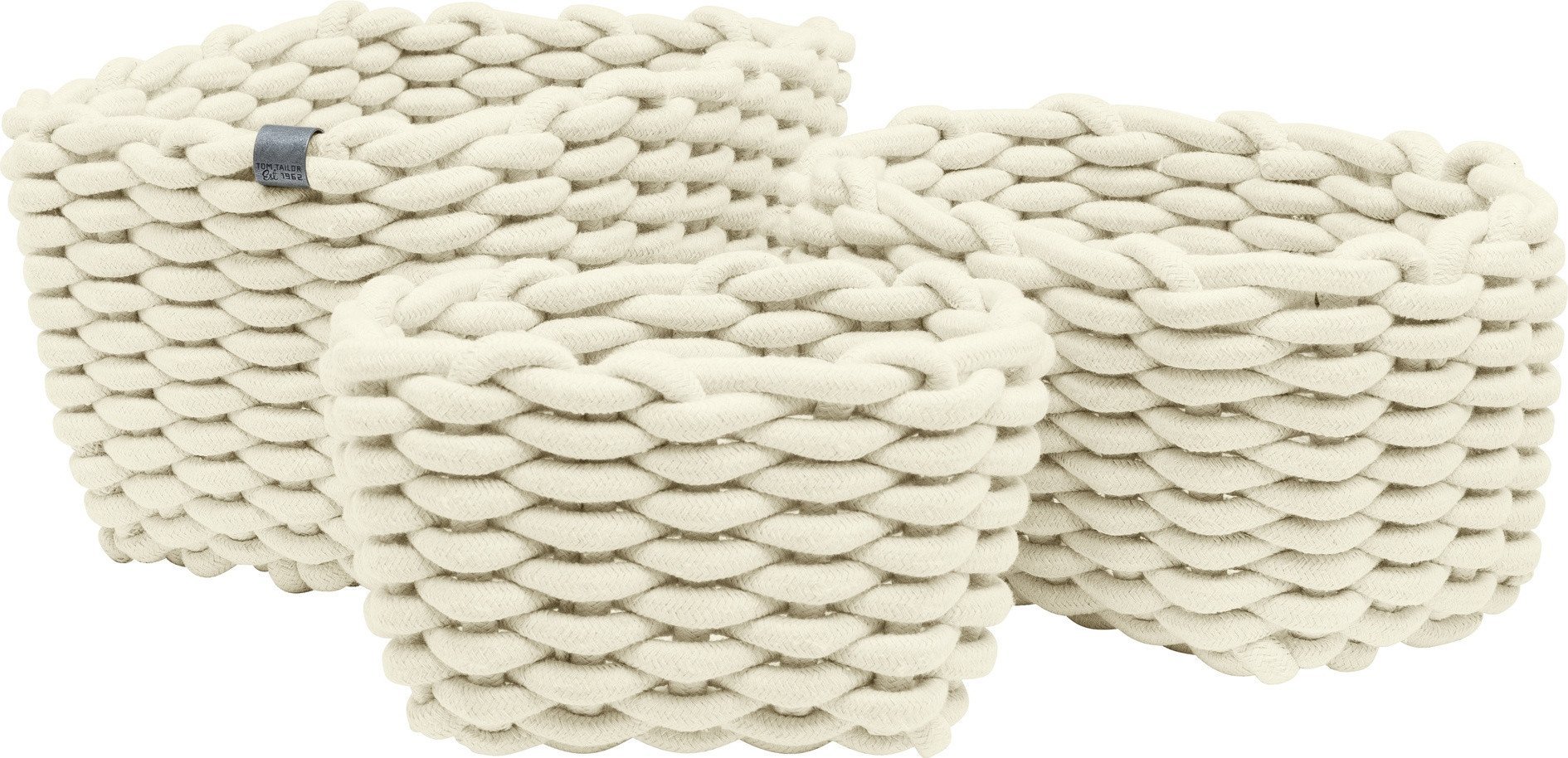 Zestaw plecionych koszyków do przechowywania TOM TAILOR, 3 szt.