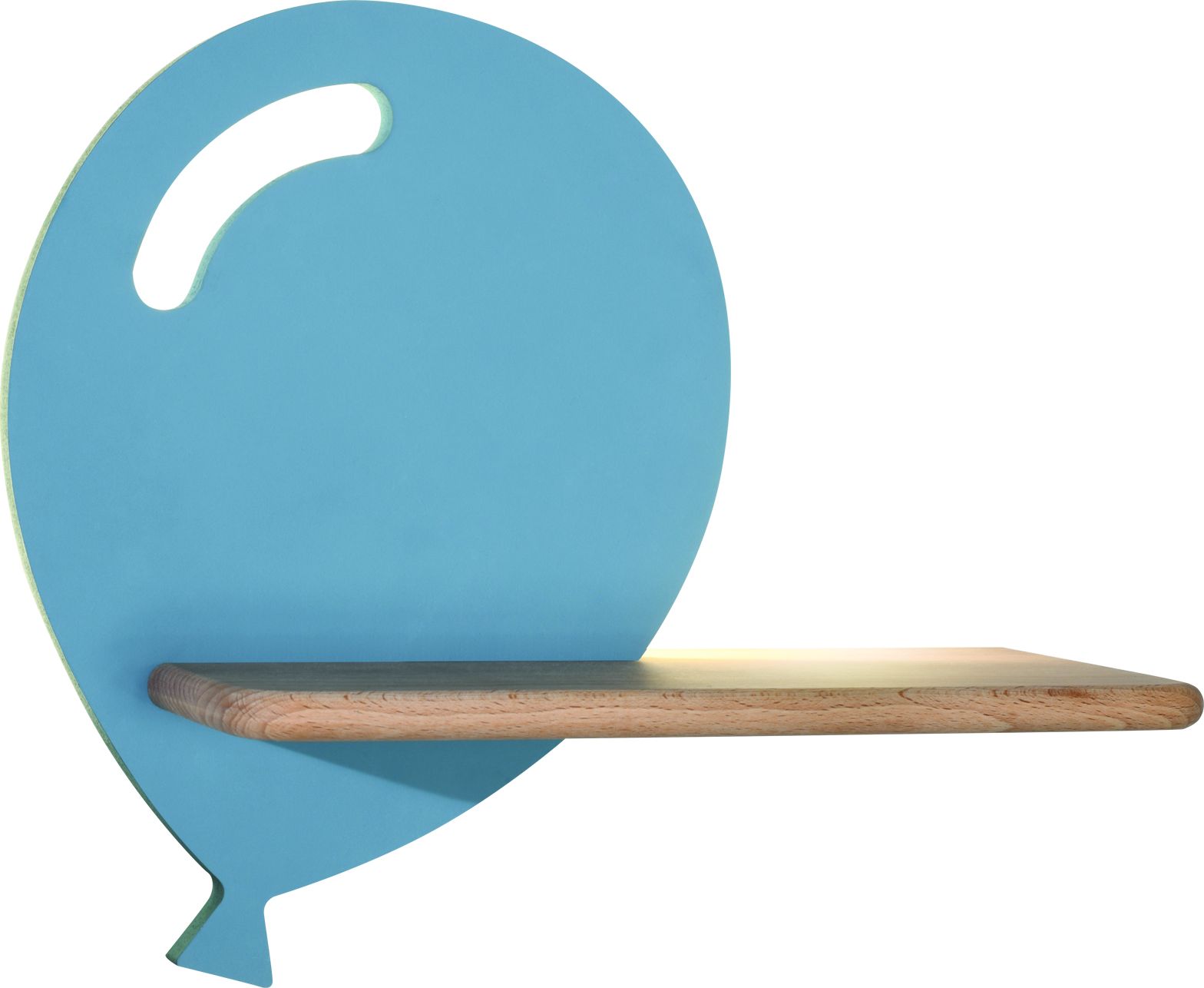 Candellux Półka ledowa niebieska z drewna Candellux BALOON 21-84750 do pokoju dziecka