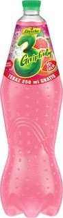 3 owoce grejpfruty 1,5l+250ml gratis gazowany zawierający 20% soku