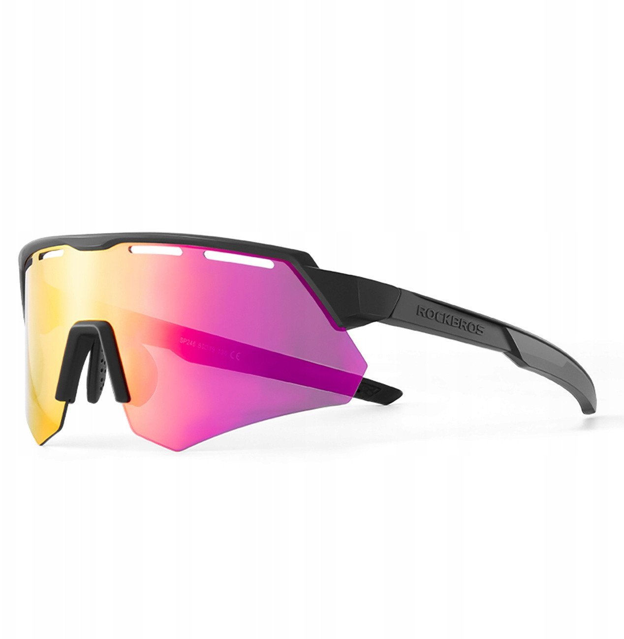 Okulary rowerowe Rockbros polaryzacyjne z ochroną UV i wkładką korekcyjną - szare