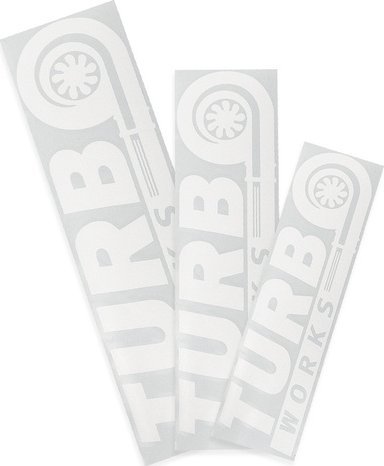 TurboWorks Naklejka TurboWorks Biała 25cm