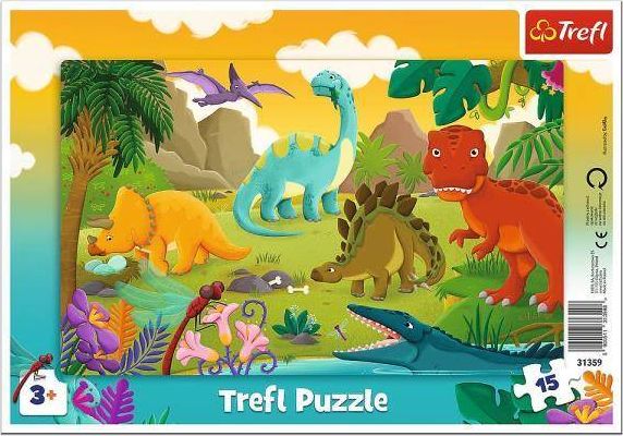 Trefl Puzzle 15el ramkowe Dinozaury 31359 Trefl