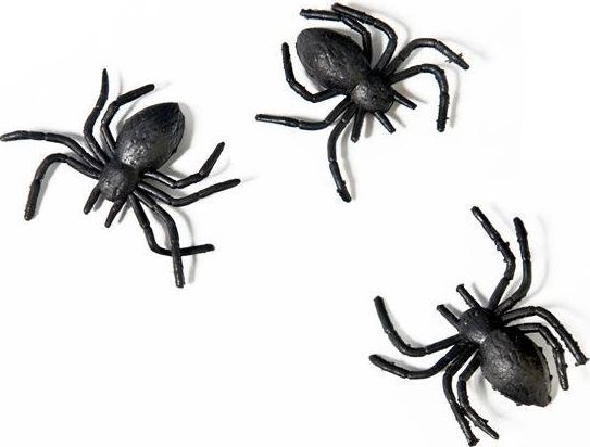 Party Deco Pająki plastikowe czarne na Halloween - 10 szt. uniwersalny