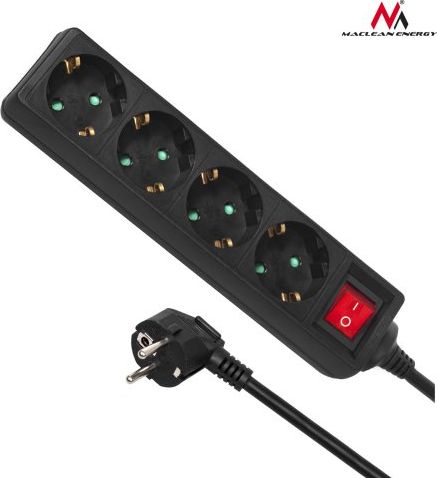 Listwa zasilająca Maclean 4 gniazda 3 m czarna (MCE196)