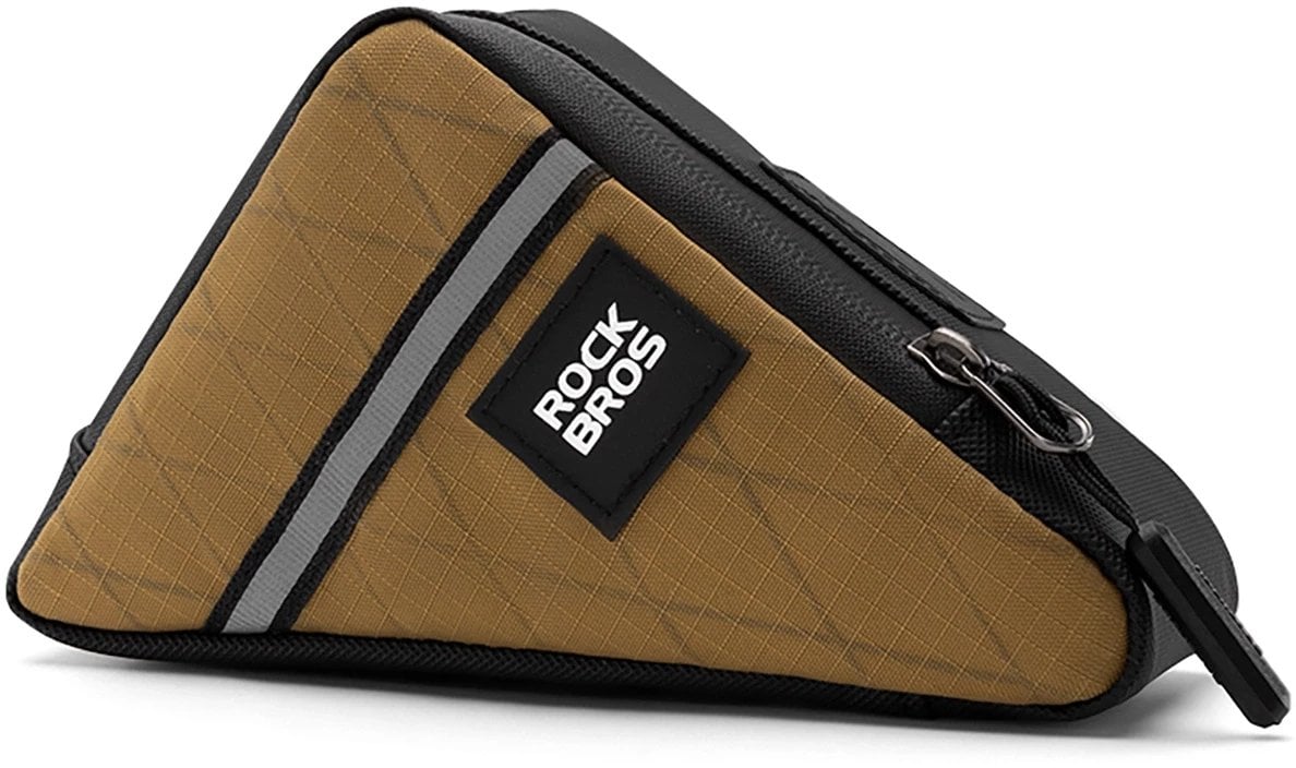 Torba trójkątna Rockbros na ramę rowerową 0,3l - brązowa