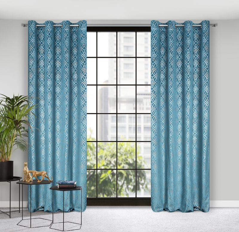 Eurofirany ZASŁONA GOTOWA ARETA 140X250 CM NIEBIESKI