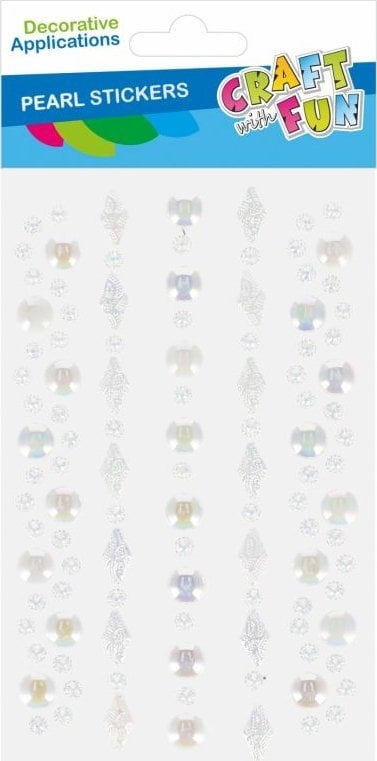 Dekoracja świąteczna Craft with Fun OZDOBA DEK PERLOWA SPRZYL 5SZT BIEL CF PBH12/144