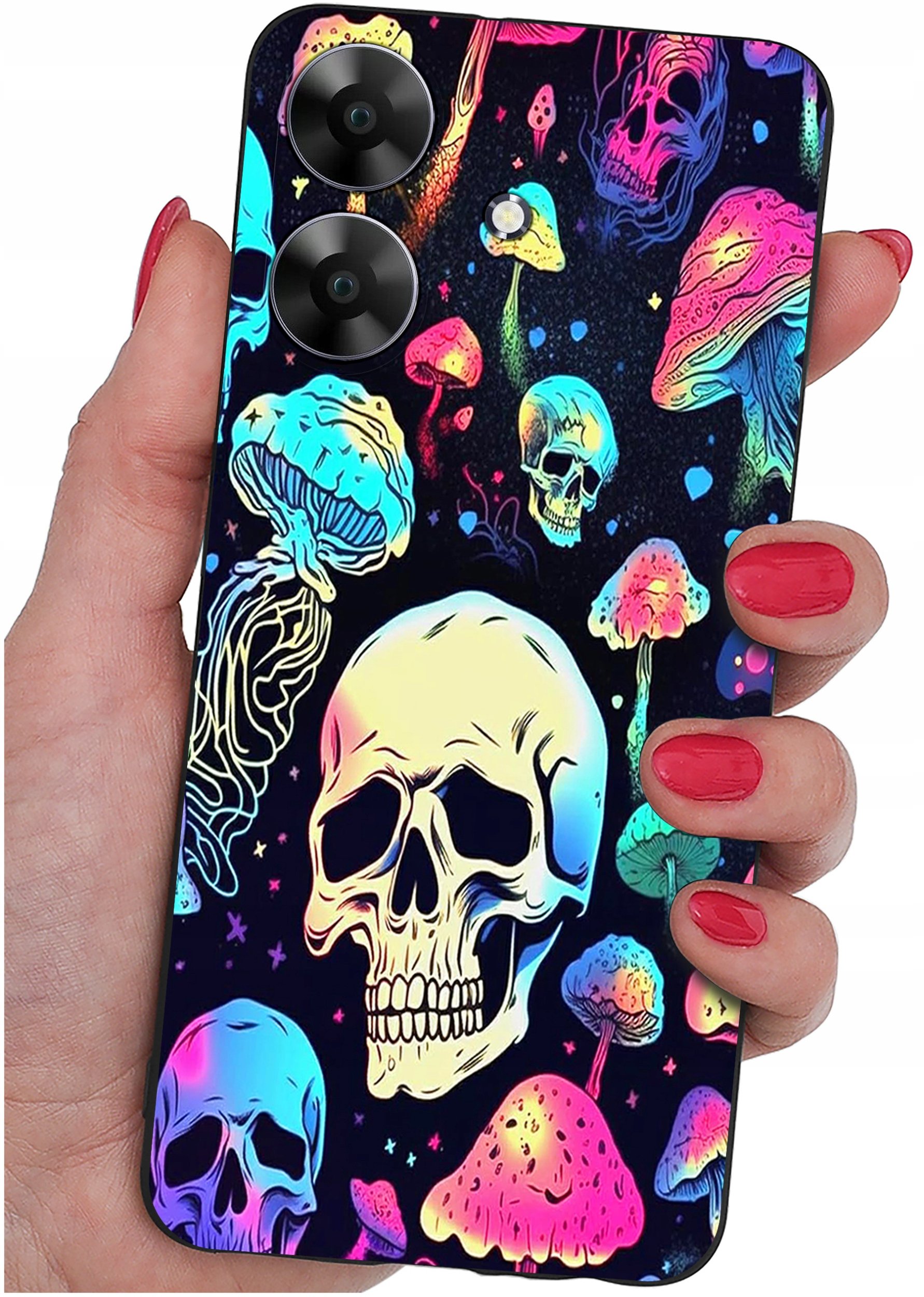 ETUI do Realme Note 60 CASE WZORY | SILIKONOWE MATT CASE + SZKŁO 9H