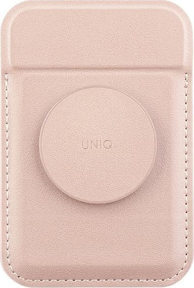 Podstawka Uniq UNIQ Flixa magnetyczny portfel na karty z podpórką różowy/blush pink MagSafe