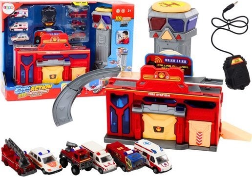 LeanToys Baza Straż Pożarna Szpital Centrum Dowodzenia Pojazdy 6 Szt