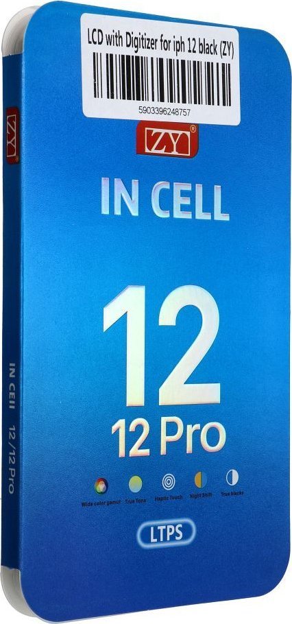 OEM Wyświetlacz do iPhone 12 / 12 Pro z ekranem dotykowym czarnym (ZY-LTPS) IC Transferable