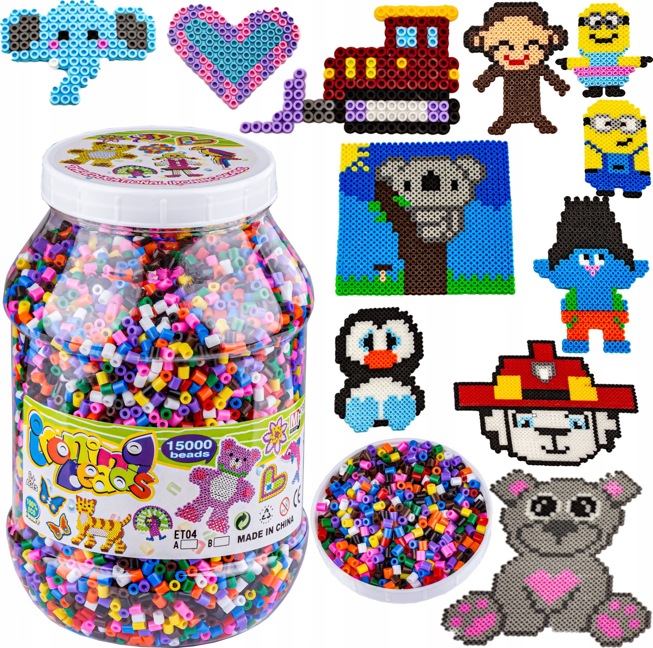 Prasowanka, Koraliki Do Prasowania, Zestaw 15000 Elementów W Butelce, Słoik