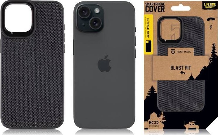 Tactical Blast Pit Cover for Apple iPhone 15 Black standard