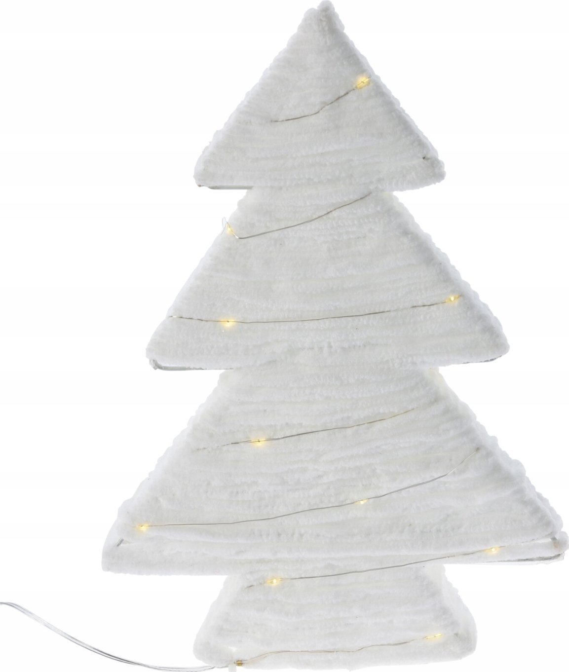 Dekoracyjna choinka z materiału z LED, 30 cm