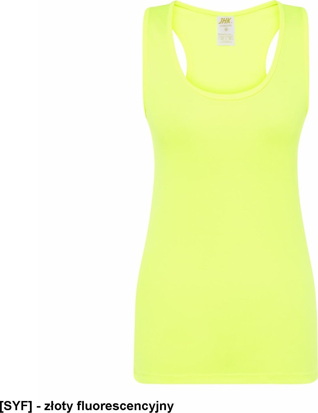JHK SPORTARBL - Damski t-back - złoty fluorescencyjny L