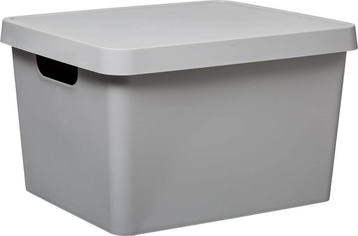 5five Zamykany pojemnik z pokrywką, szary, 17 l