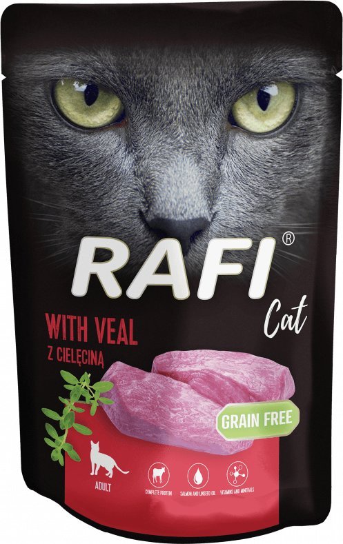 Dolina Noteci Rafi Mokra karma dla kotów z cielęciną w saszetkach 100 g