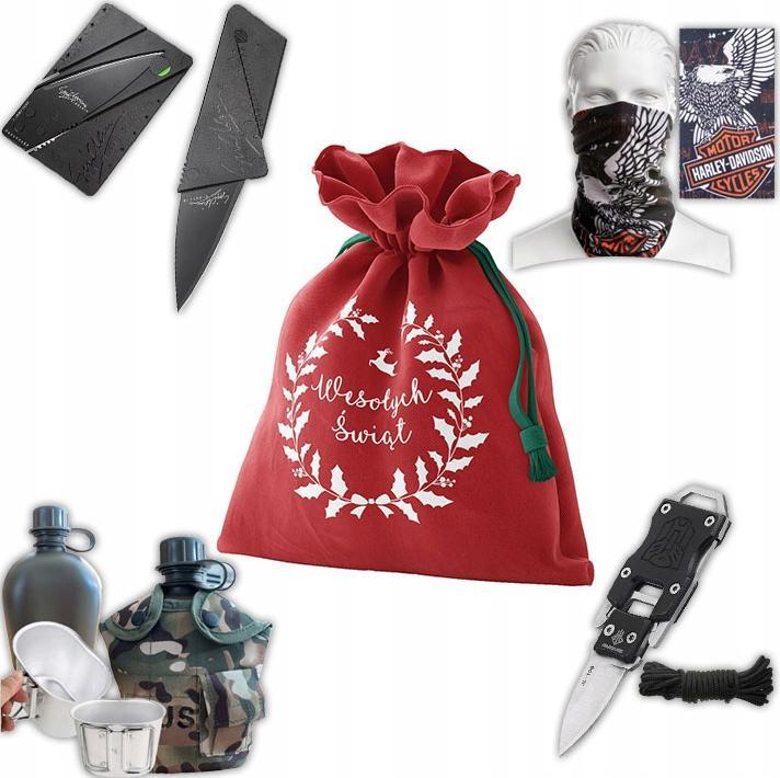 Nóż Składany Manierka Survivalowy Prezent Bandamka