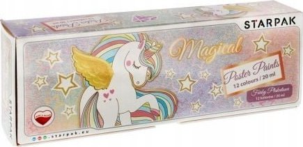 Starpak Farby plakatowe 12 kolorów szkolne Unicorn